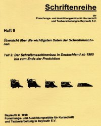 Schriftenreihe 9, Entwicklung des Schreibmaschinenbaus